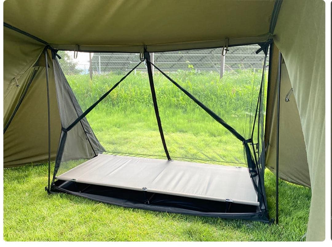 FOXBASE EVO 黒 本体 メッシュ付き前幕 1人用インナー セット