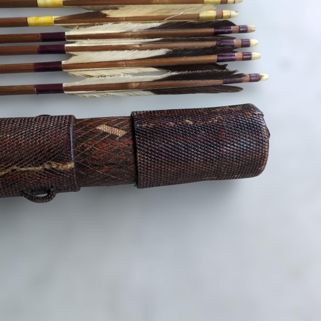 弓矢 矢筒 竹 矢羽 武具 アンティーク 昭和レトロ 弓道 スポーツ プロ
