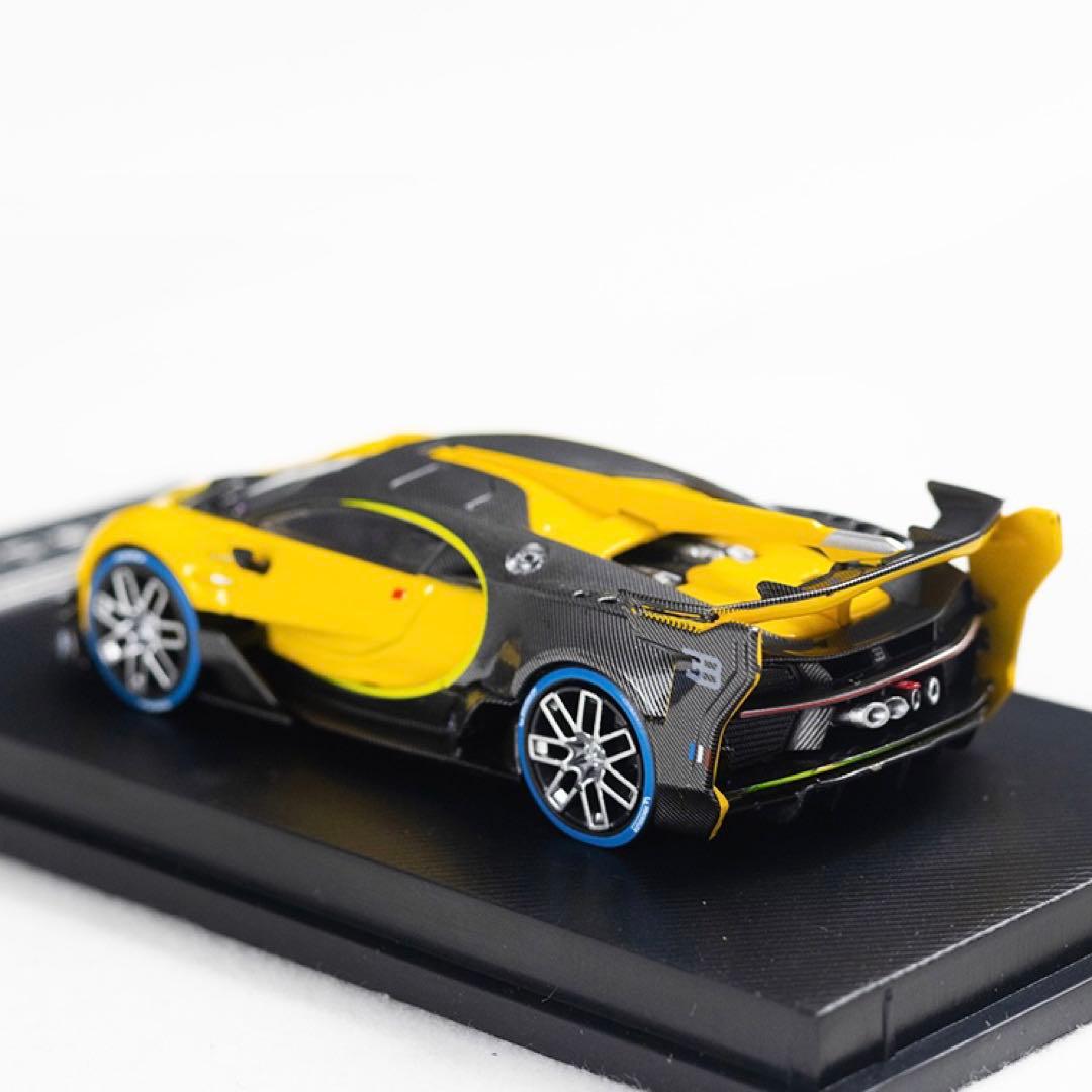 MJ モデル 1/64 ブガッティ ビジョン GT 黄色
