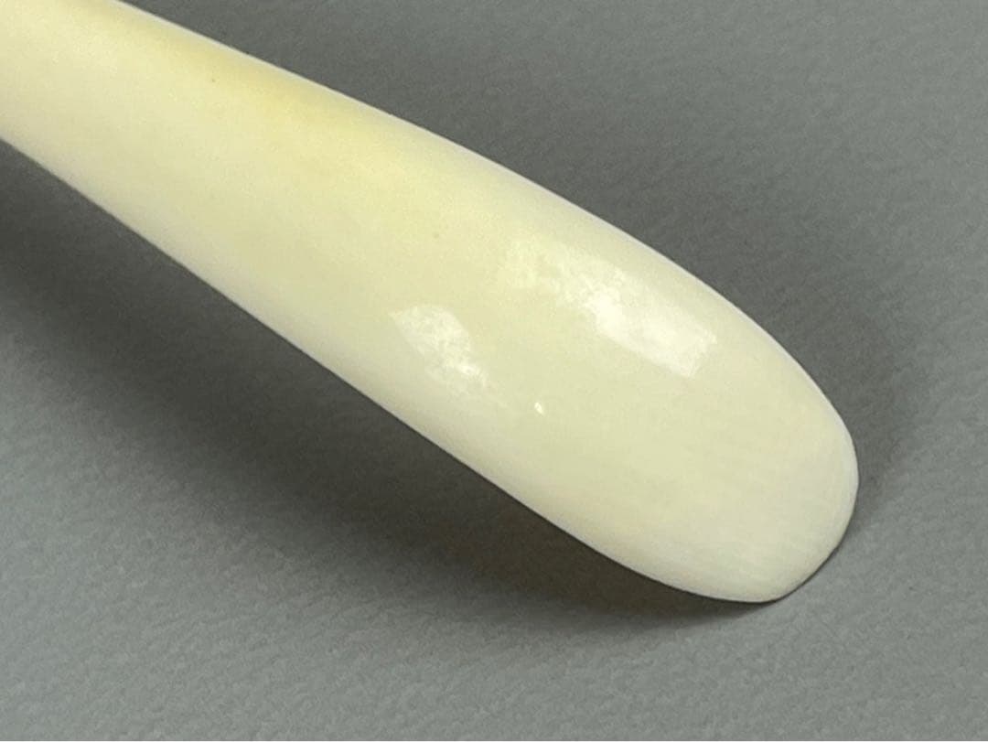 マンモス牙材茶杓 高級素材 白材 茶道具 煎茶 直径約18cm 重さ約4.6g