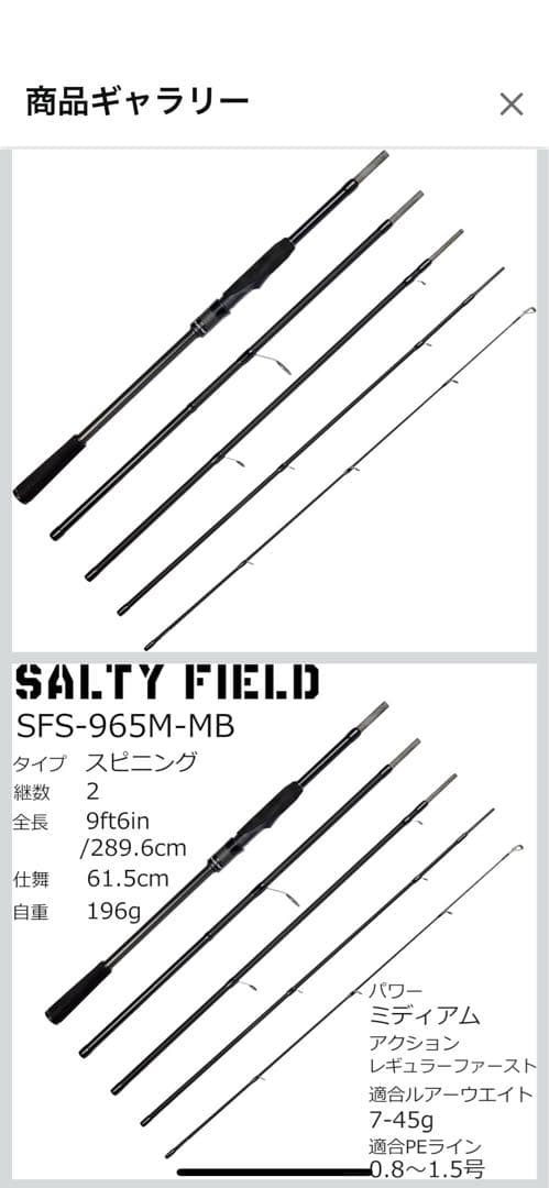 Salty Field SFS 965M MB シーバスロッド　新品