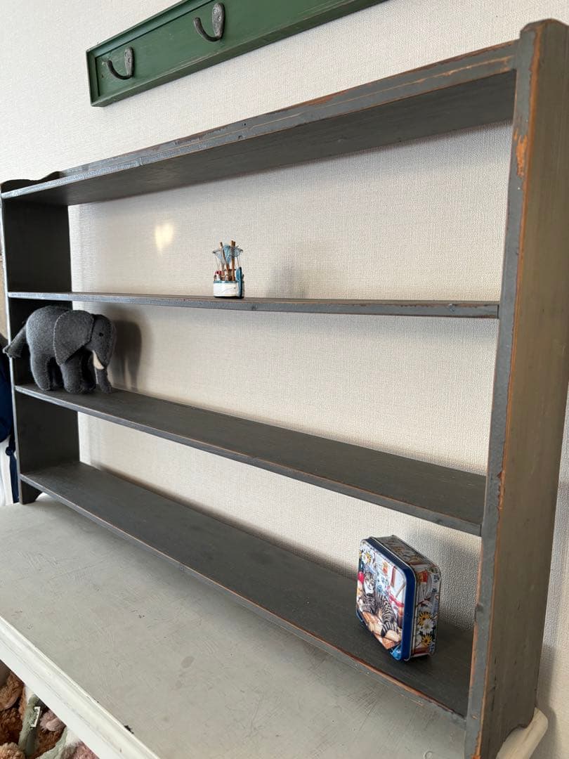 イギリスアンティークシェルフウォールシェルフ壁掛けラック