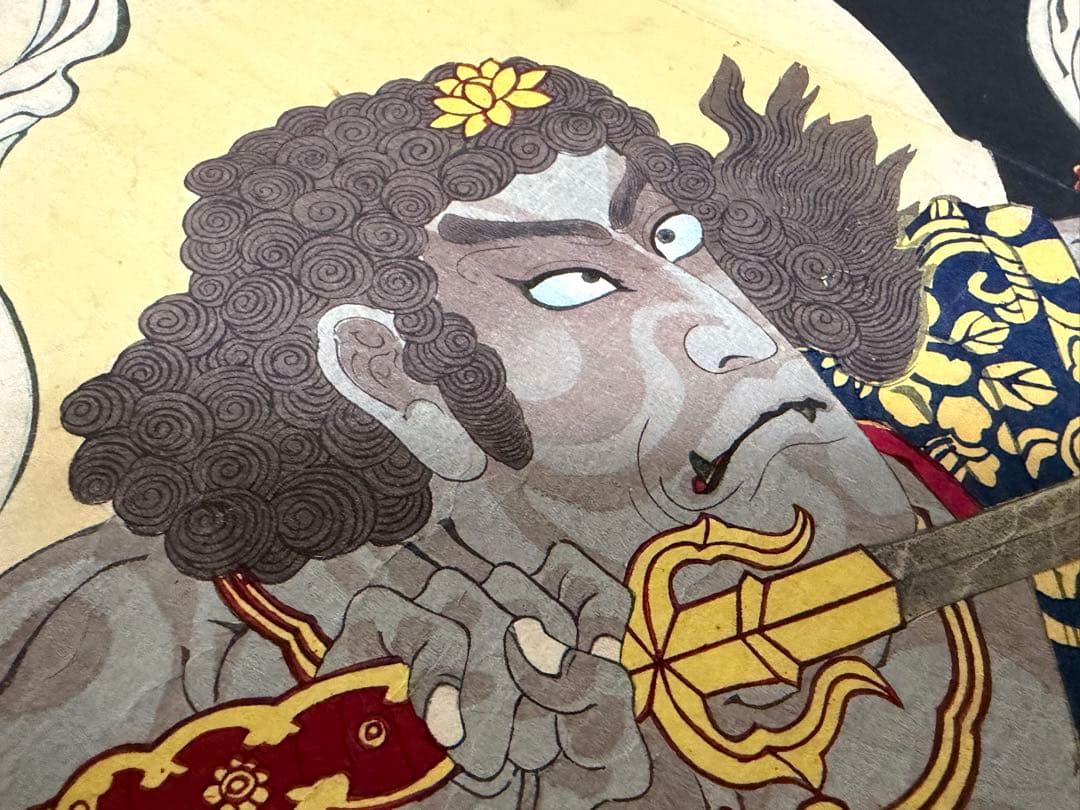 國周 江戶 大判 浮世絵 武者絵 明治期 錦絵 Ukiyoe 役者絵