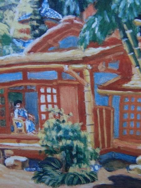 梅原龍三郎、山荘夏日、希少画集画、新品額装付、状態良好