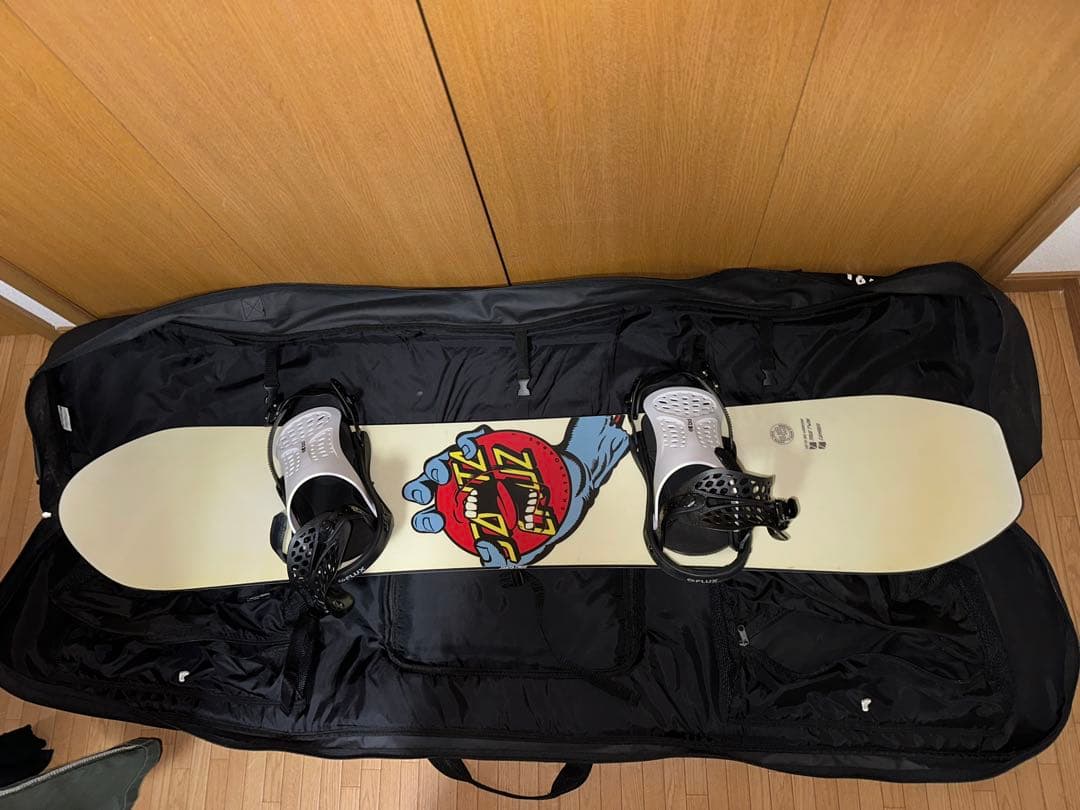 レア物　Santa Cruz スノーボード ビンディング付き　3回使用