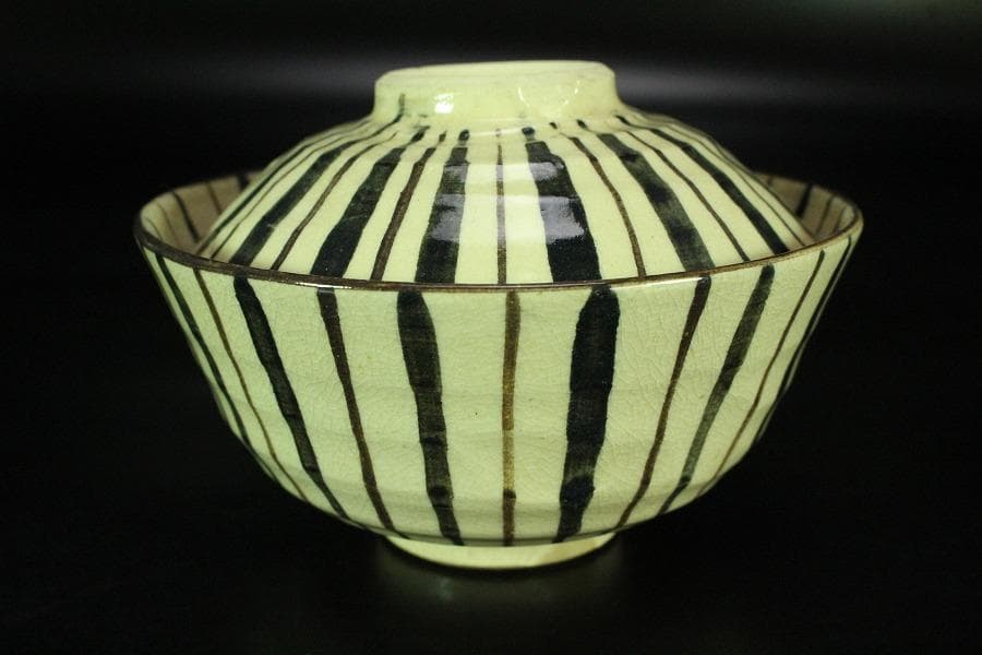 麦藁手 蓋茶碗 十客 時代物(K-YC510)