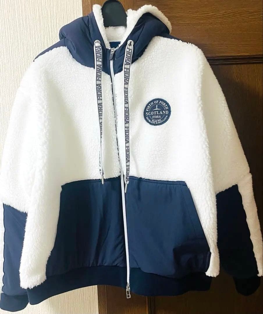 【美品】フィドラ（FIDRA）ゴルフウェア防寒 保温 ボアジャケットレディースL