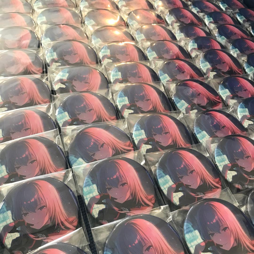 プロセカ　グリッター缶バッジ 44A 巡音ルカ ×80個まとめ売り