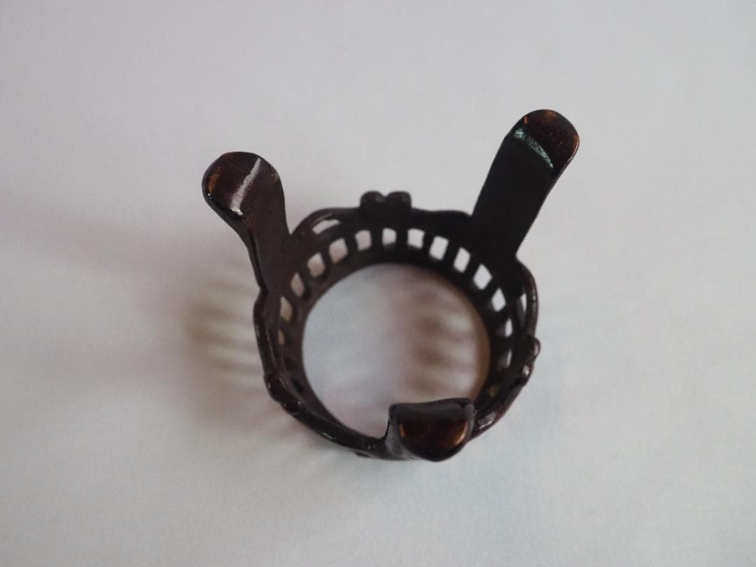 4代一ノ瀬宗辰造『唐銅墨台蓋置』（共箱）