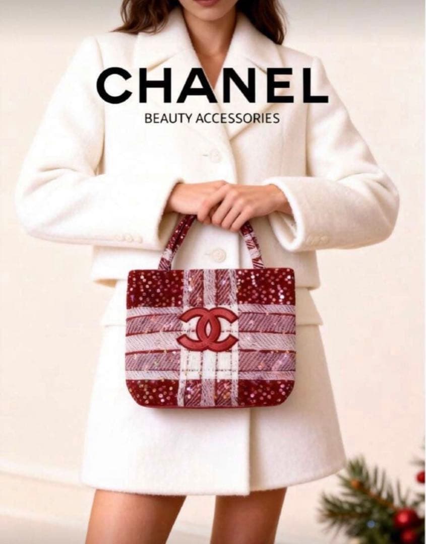 CHANEL トートバッグ シャネルノベルティ　バッグ　ショルダーバッグ　赤　新