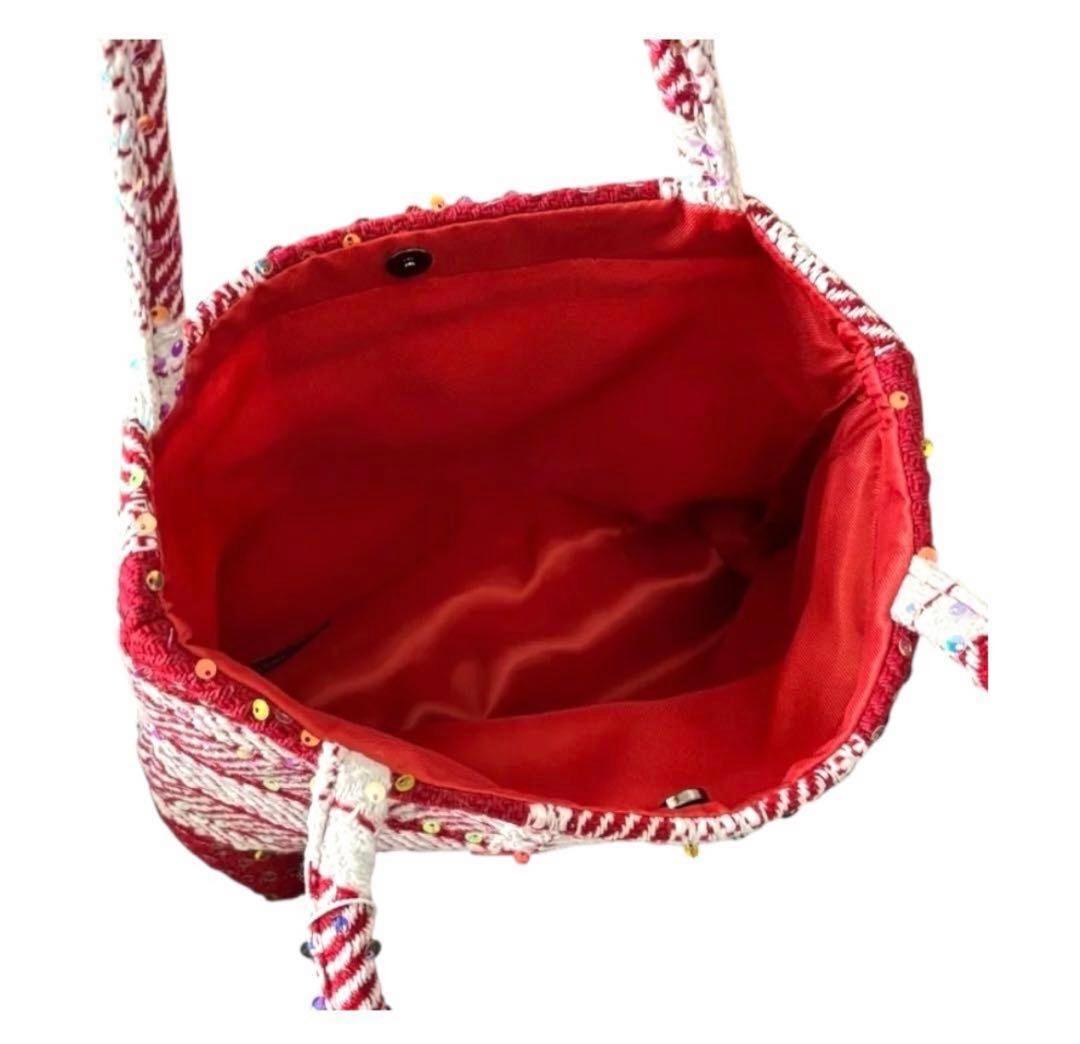 CHANEL トートバッグ シャネルノベルティ　バッグ　ショルダーバッグ　赤　新