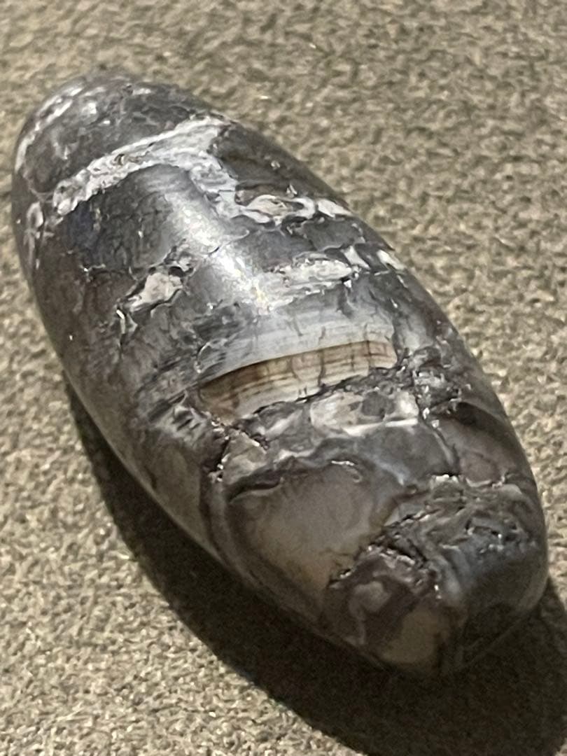 出土　双亀甲天珠