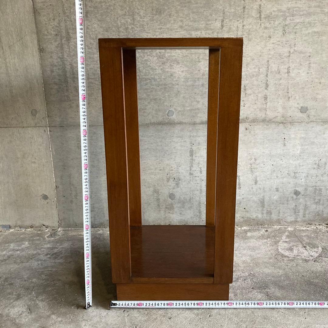 古い味のある飾り台 サイドテーブル 棚 シェルフ ラック スタンド 木製 レトロ