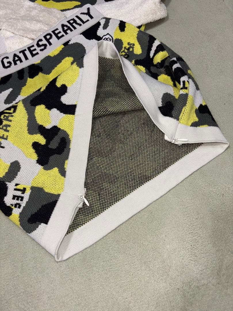 （専用）パーリーゲイツ、迷彩柄シリーズ、異素材ニット、セットアップ、サイズ1