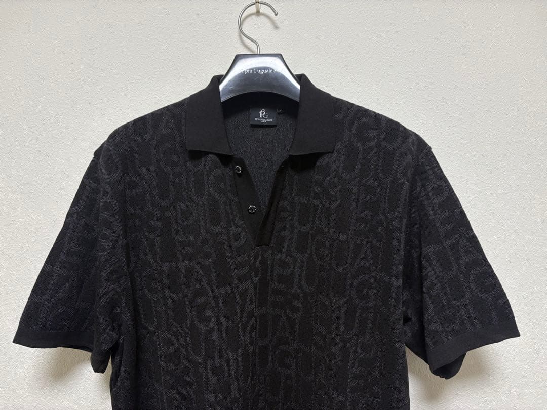 新品1PIU1UGUALE3 GOLF定9.4万24SS半袖ニットセットアップ黒