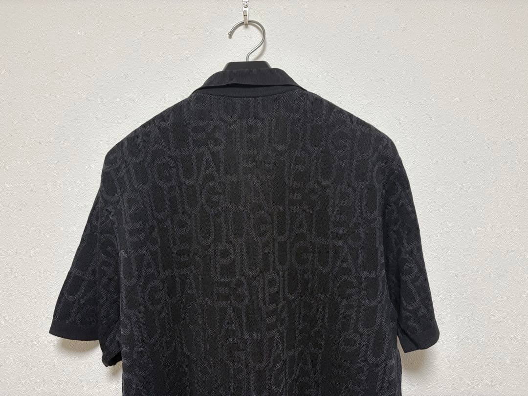 新品1PIU1UGUALE3 GOLF定9.4万24SS半袖ニットセットアップ黒