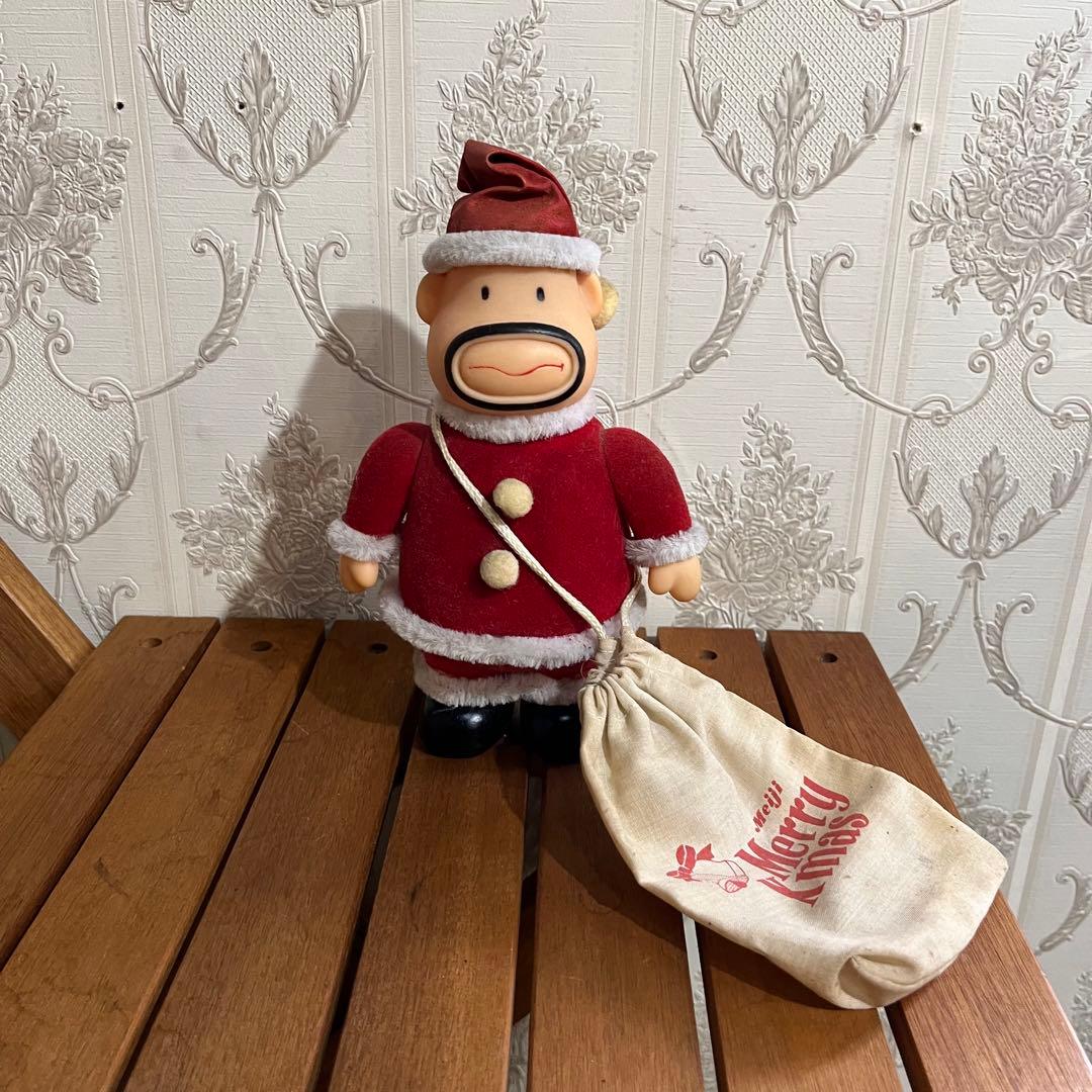 【アンティーク】Meiji CMらんど カールおじさん サンタコス ソフビ人形