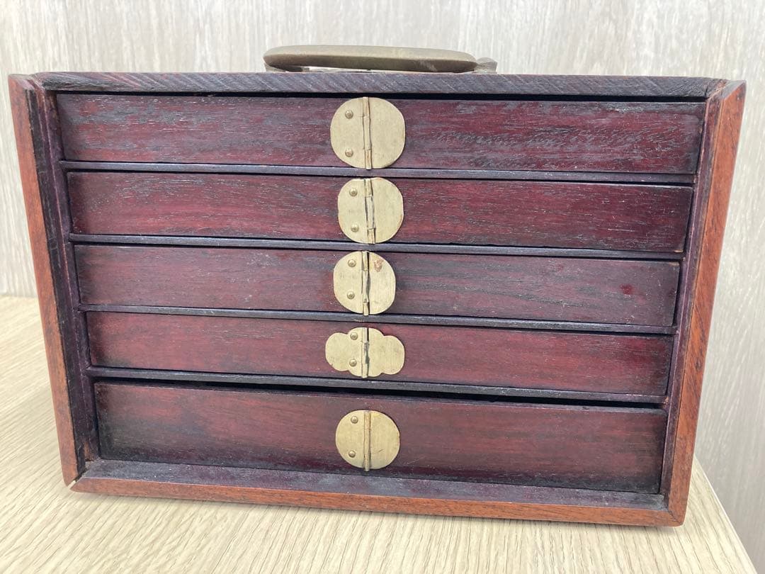 【骨董品】麻雀牌セット 木製収納箱付き