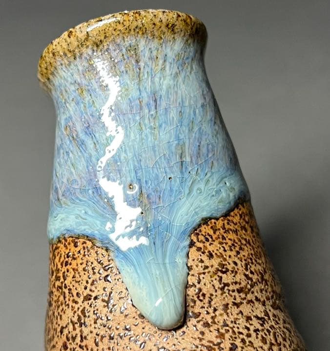 【エビス】酒器 徳利 酒盃 美濃焼 在銘 清風造 細工 飴釉 酒杯 猪口