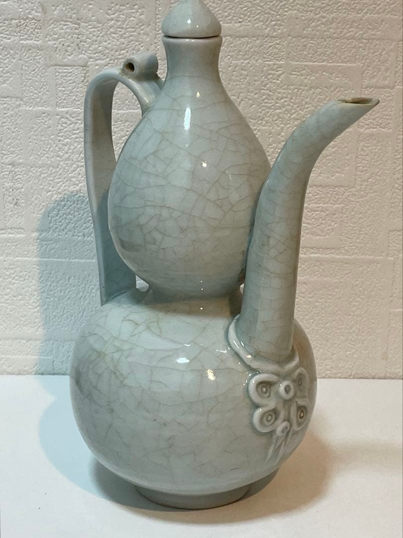 中国 北宋時代 青白磁 执壺 影青水注。