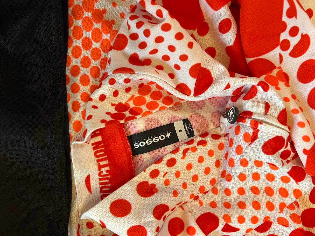 アソスassosErlkoenig SS Jersey半袖サイクルジャージ白赤S