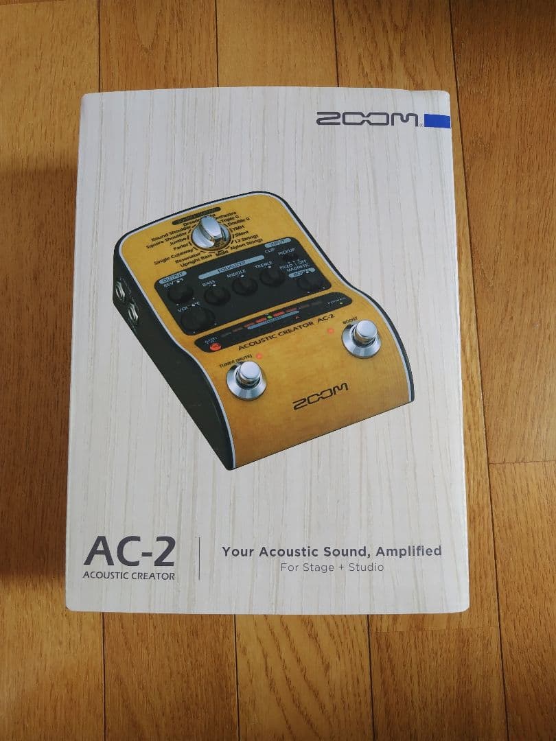 ほぼ未使用品 ZOOM AC-2 アコースティックギター用 プリアンプ