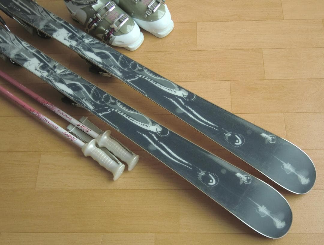 ■■送料無料■HEAD■女性用スキーフルセット■板149靴24.5■メンテ付■■