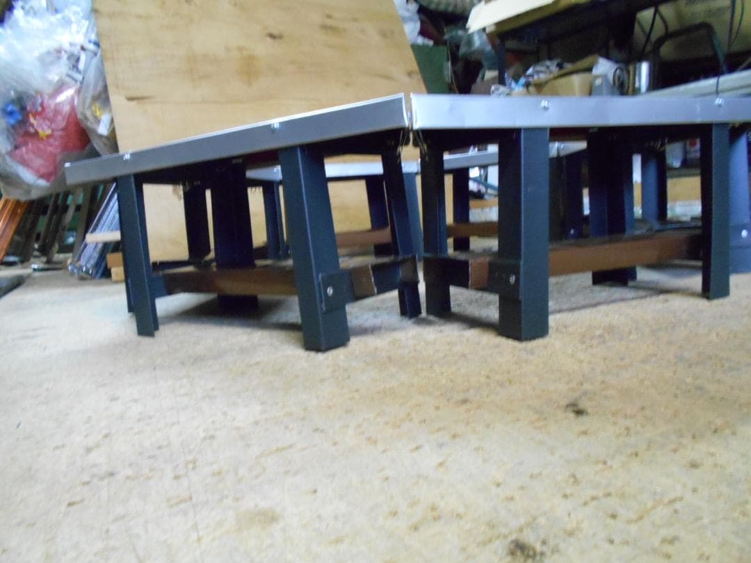 ヘキサテーブル 6角/焚き火テーブル シルバー ガルバ クリップ接続 自作