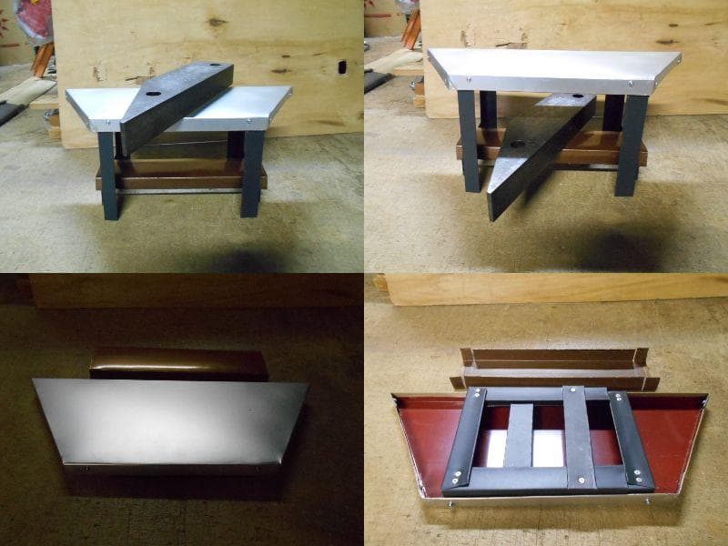 ヘキサテーブル 6角/焚き火テーブル シルバー ガルバ クリップ接続 自作