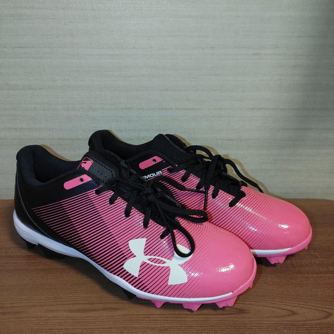アンダーアーマー　野球　スパイク　ポイント 24.0センチ　ピンク×ブラック