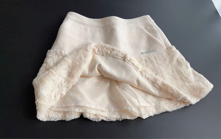 アルチビオ　ファースカート　ホワイト