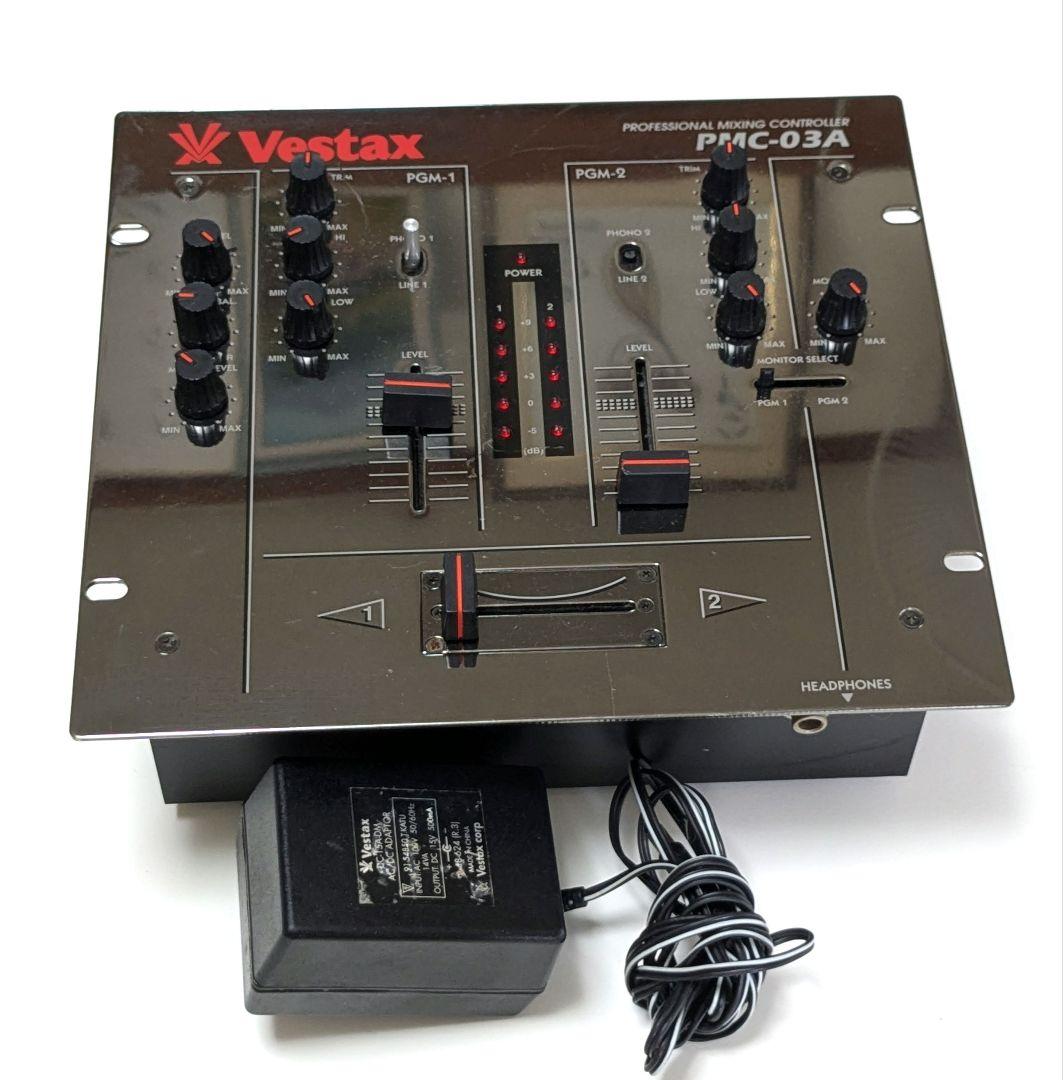 VESTAXミキサーPMC-03A dj純正アダプター付き 難有