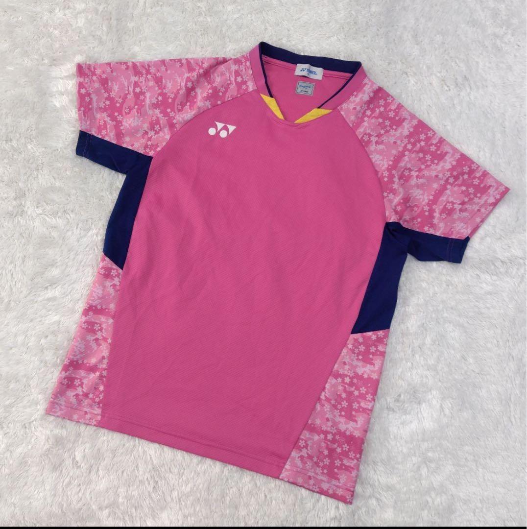 YONEX　バトミントン　日本代表　ゲームシャツ　桜　ピンク