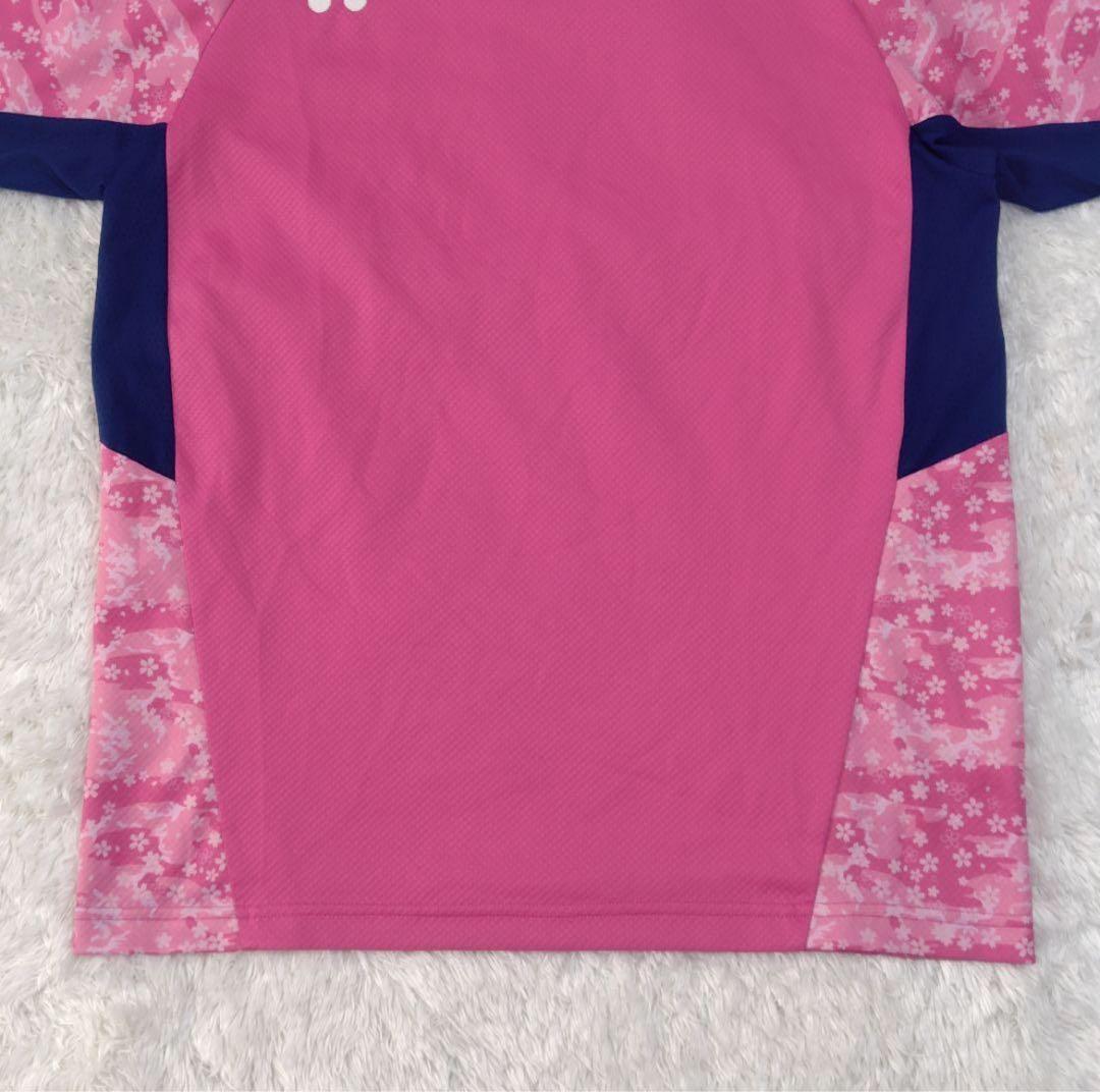 YONEX　バトミントン　日本代表　ゲームシャツ　桜　ピンク