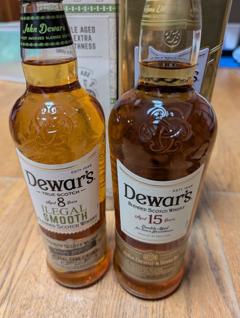 Dewar's 15年 & 8年 Illegal Smooth ウイスキーセット