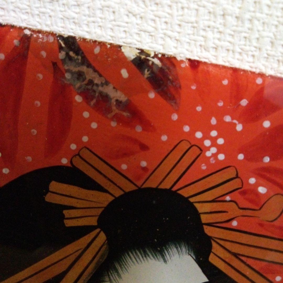 明治時代のガラス絵の美人図