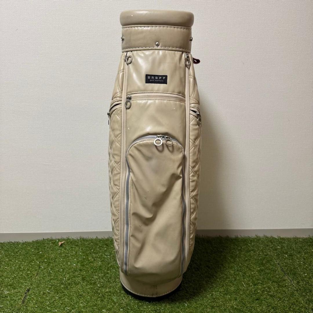ONOFF オノフ キャディバッグ ゴルフバッグ ソフトタッチ本革調