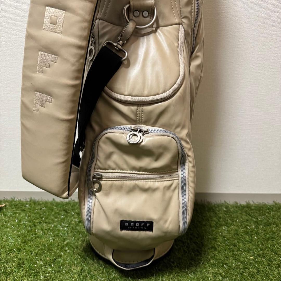 ONOFF オノフ キャディバッグ ゴルフバッグ ソフトタッチ本革調