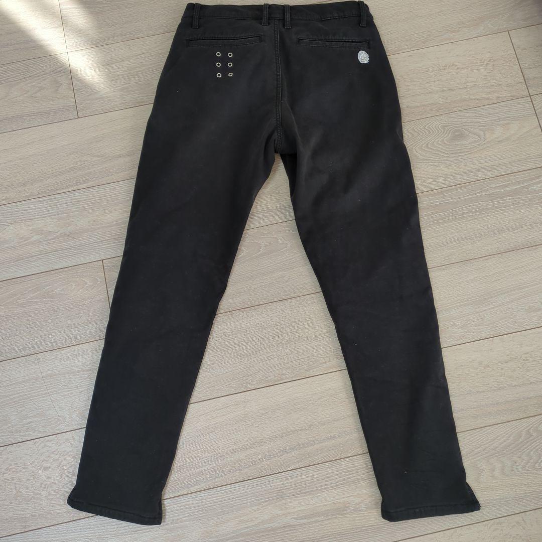 ラッセルノ 裏起毛 黒 ブラック ロングパンツ Russeluno