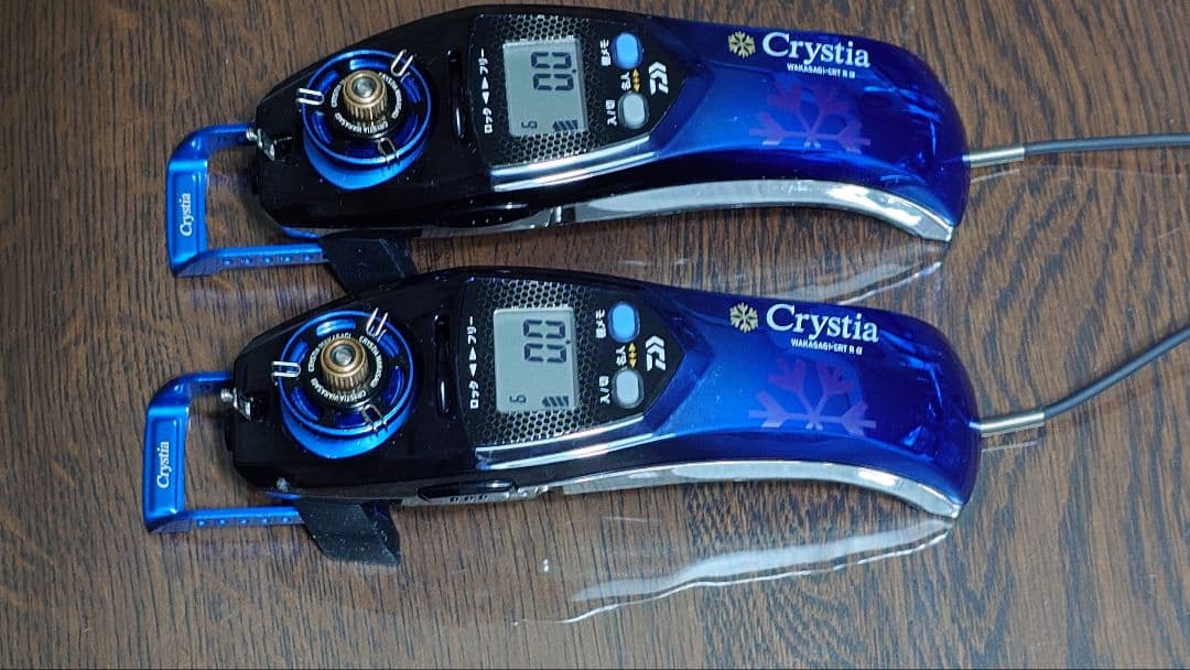 わかさぎ電動リール クリスティア CRT R αメタルパープル■限定品■✕２台