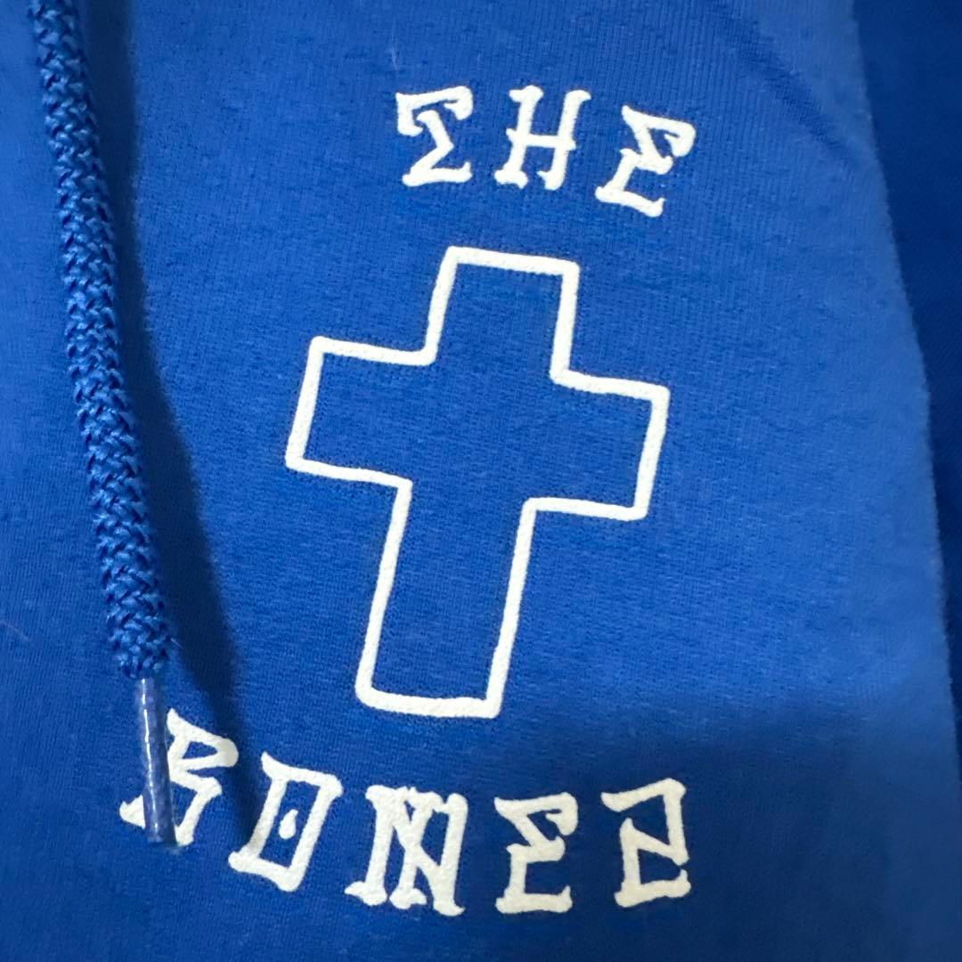 THEBONEZ青色フード付きスウェットLサイズ