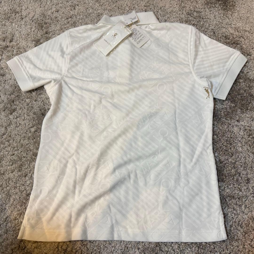 MARK&LONA【新品未使用タグ付き】マークアンドロナ半袖ポロシャツロゴ総柄