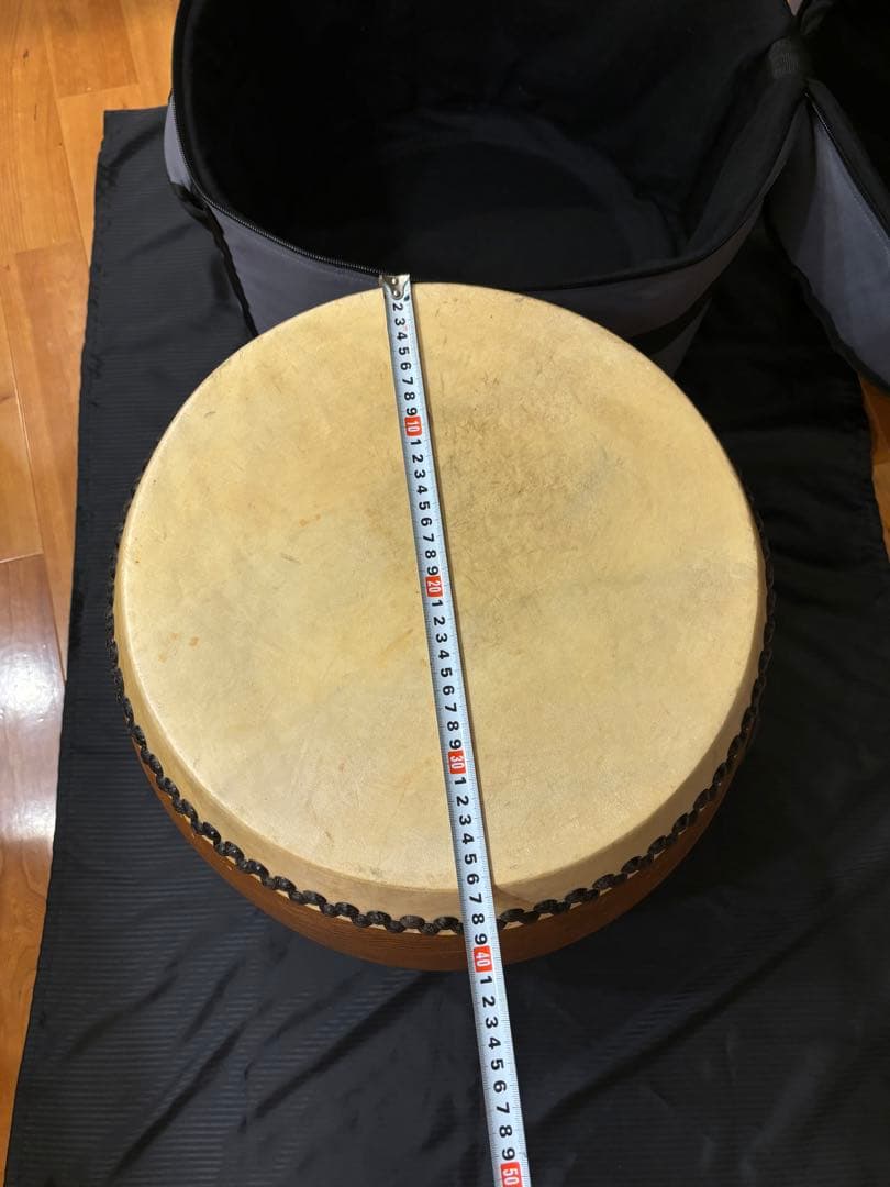 価格30万円程●堀田新五郎 和太鼓 長胴太鼓 打面36cm 1尺２寸 カバー付属
