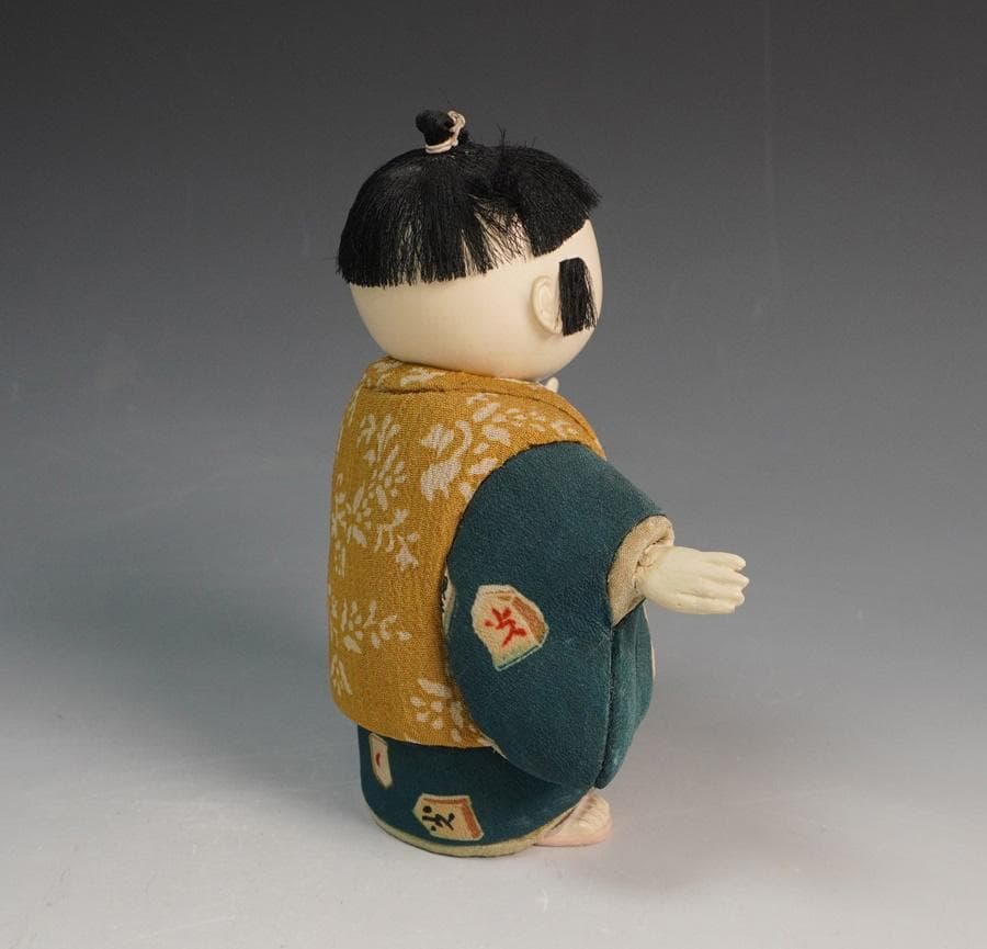 岡本玉水 木目込人形『酉の市』共箱 人形 飾り物