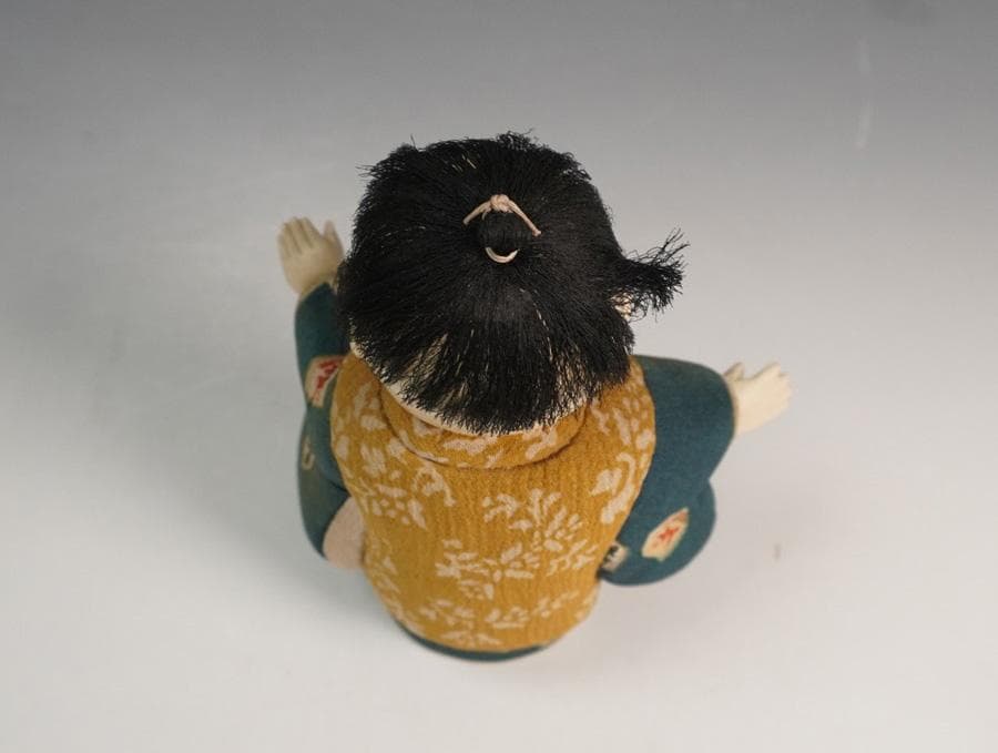 岡本玉水 木目込人形『酉の市』共箱 人形 飾り物