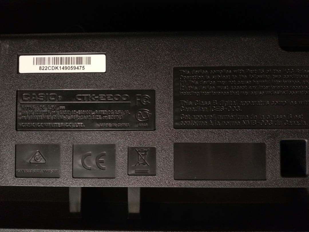 【美品】CASIO CTK-2200 電子ピアノ 電子キーボード 61鍵