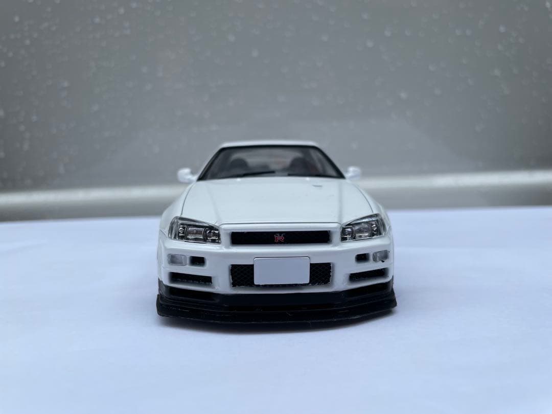 1/24 スカイラインR34GT-Rちょい改造の完成品