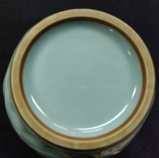 茶道具 花入 青瓷 牡丹 三代 諏訪蘇山 新品 京焼 清水焼 青磁 真花入