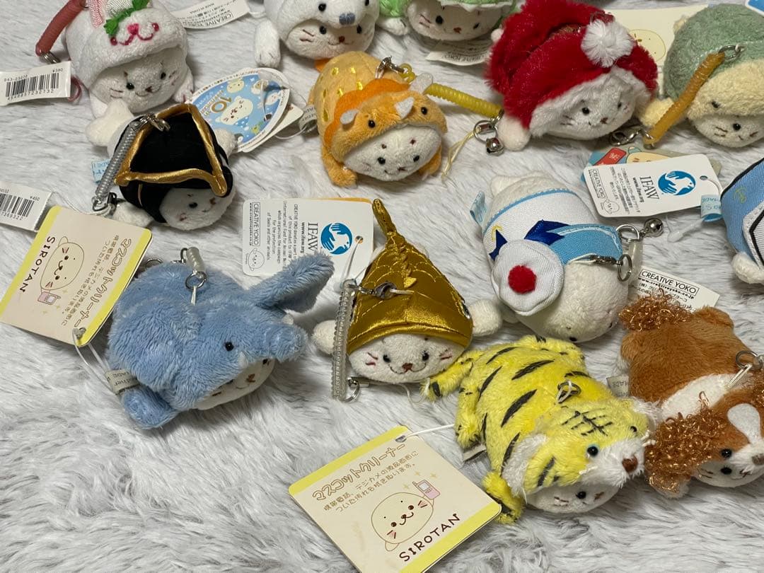 しろたん マスコットクリーナー ぬいぐるみ 45個セット 平成レトロ ストラップ