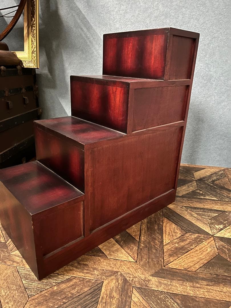 階段箪笥 インテリア 昭和レトロ 当時物 和箪笥 民芸調家具 アンティーク